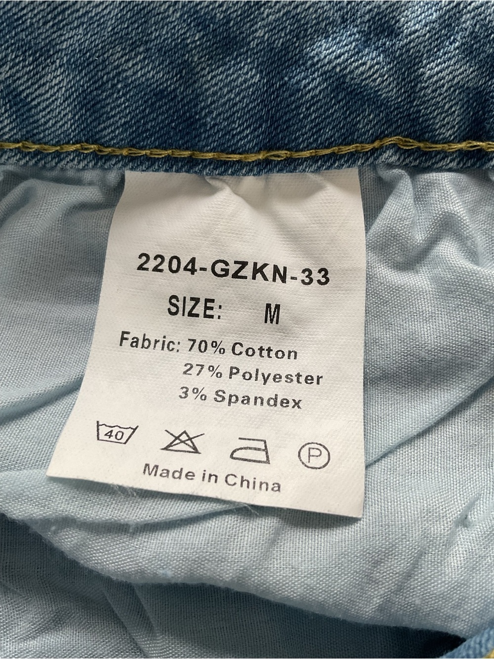 NWT ChouYatou Light Wash Stretch Denim Pencil Skirt Size M - Picture 10 of 12